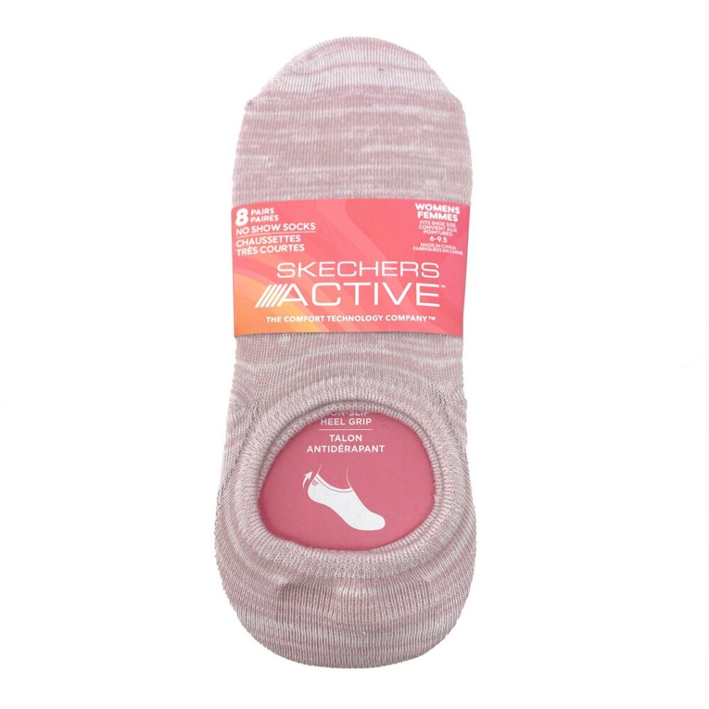 Skechers  8 Paire Active Women's No Show Socks | Pastel Colours **NEW